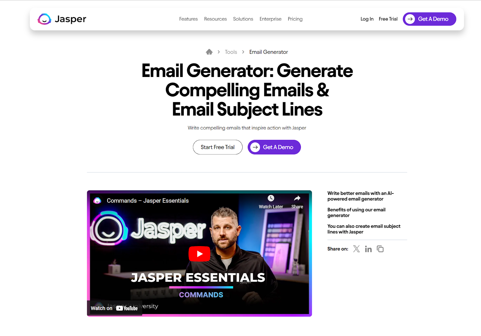 Jasper AI Email Writer