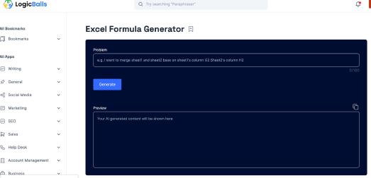 Introducing the Excel Formula Generator: Simplify Your Spreadsheet Work!